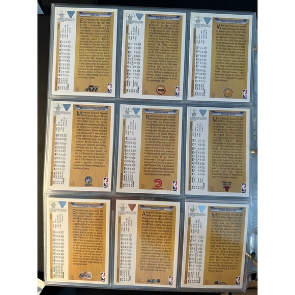 1991-92 UPPER DECK DRAFT PICK SET #1-21. JOHNSON, MUTOMBO, SMITH ETC. N/MINT - Picture 5 of 6